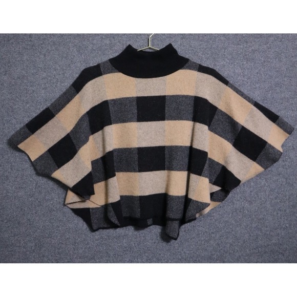 Note Di Anita Poncho Poncho Women One Size Multi Italian Wool Cashmere Cape EUC - Picture 1 of 3
